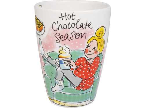 XL Beker 0,5L & Petit Four Set Even Bijkletsen Hot Chocolate Season