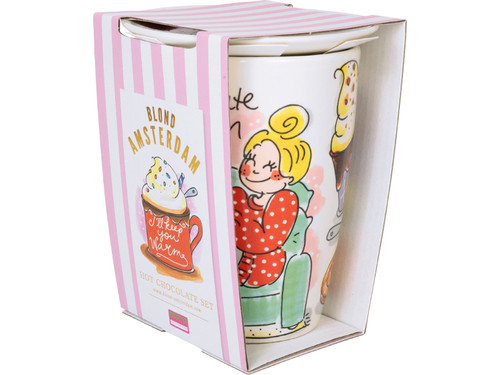 XL Beker 0,5L & Petit Four Set Even Bijkletsen Hot Chocolate Season - Blond Amsterdam - 8