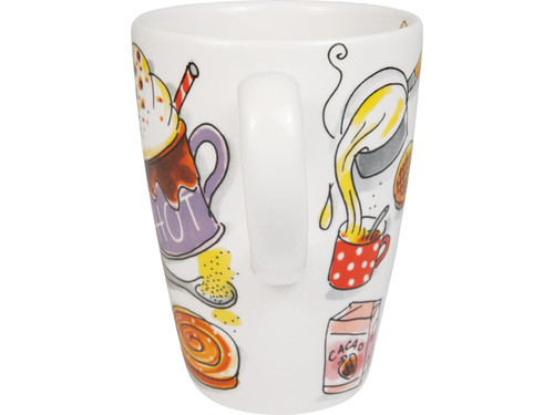 Custom: XL Beker 0,5L & Petit Four Set Even Bijkletsen Hot Chocolate Season