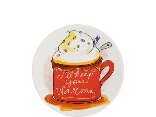 Custom: XL Beker 0,5L & Petit Four Set Even Bijkletsen Hot Chocolate Season