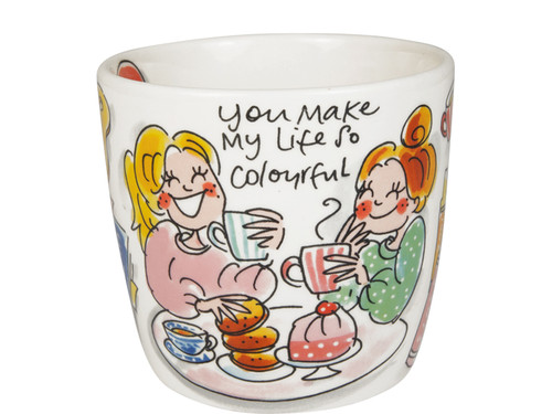 Custom: Cappuccinobeker 0,5L Blond Birthday All you need is Blond