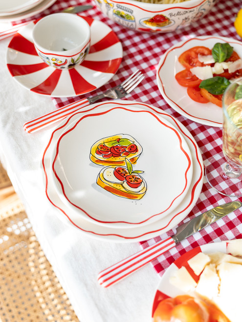 Custom: Bord 18cm Pasta Bruschetta
