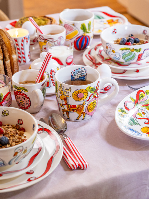 Cappuccinobeker 0,5l Kerst Kerstballen - Blond Amsterdam - 6