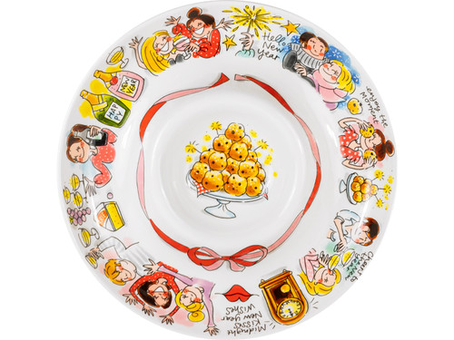Borrelschaal 33cm Kerst Midnight Kisses New Year Wishes - Blond Amsterdam - 1