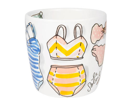 Custom: Cappuccinobeker 0,5l La Plage Bikini