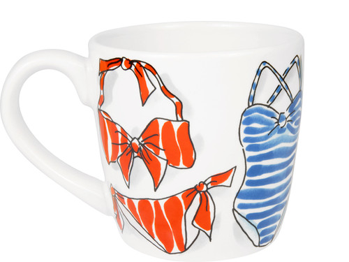 Custom: Cappuccinobeker 0,5l La Plage Bikini