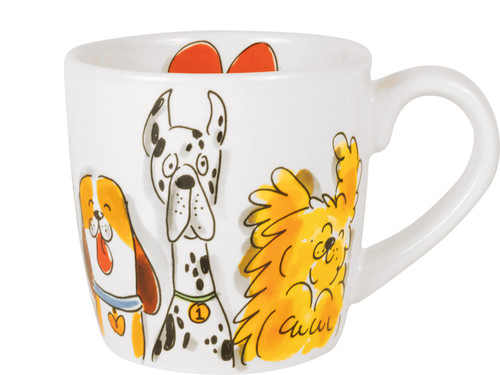 Custom: Cappuccinobeker 0,5l Dier Hond – Blond Amsterdam
