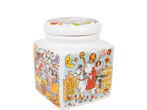Custom: Voorraadpot vierkant 16x20cm Sint Momenten