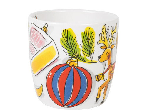 Custom: Cappuccinobeker 0,5l Kerst Kerstballen