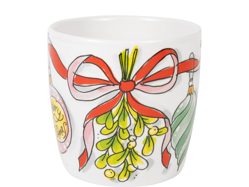 Custom: Cappuccinobeker 0,5l Kerst Strik