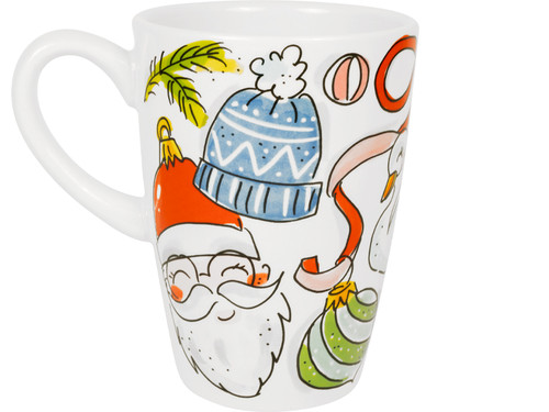 Custom: XL Beker 0,5l Kerst Kerstballen