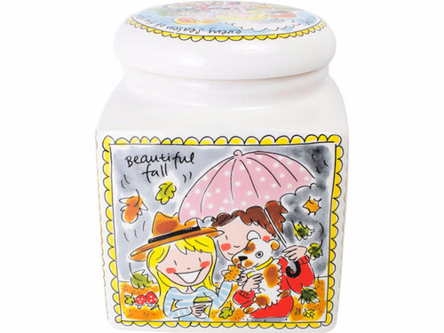 Voorraadpot vierkant 18 cm seizoenen 