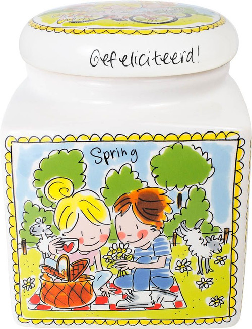 Voorraadpot vierkant 18 cm seizoenen - Blond Amsterdam - 6