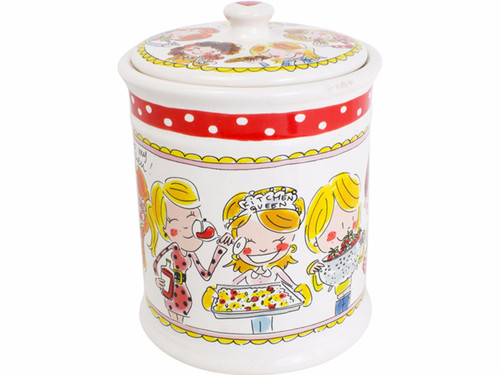 Voorraadpot rond 22.5 cm Rode Rand - Blond Amsterdam - 2