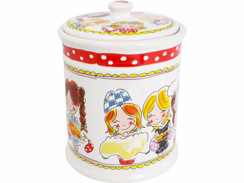 Voorraadpot rond 22.5 cm Rode Rand - Blond Amsterdam - 3