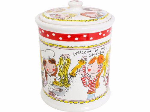 Voorraadpot rond 22.5 cm Rode Rand - Blond Amsterdam - 1
