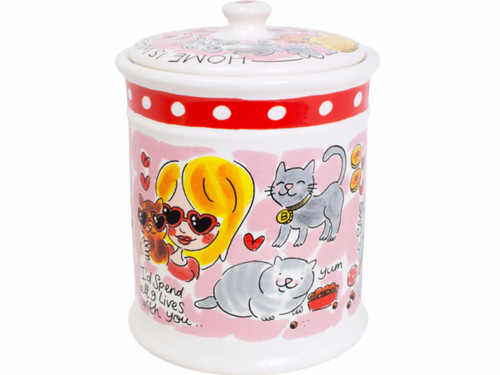 Voorraadpot 22.5cm Dier Home is where the cat is - Blond Amsterdam - 2