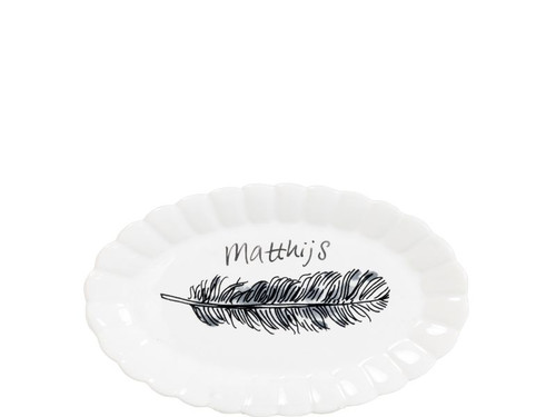 Ovaal schaaltje ø14cm Feather