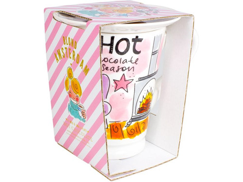 Set Hot Chocolate XL Beker + Petit Four (roze) – Blond Amsterdam