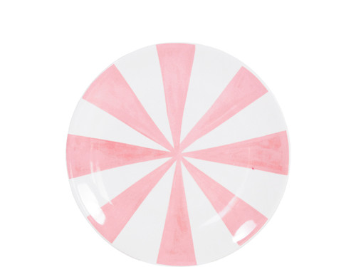 Taartbord ø18cm Roze Strepen – Blond Amsterdam
