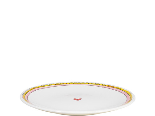 Ontbijtbord ⌀22cm Roze Rand met hartje - Blond Amsterdam - 2