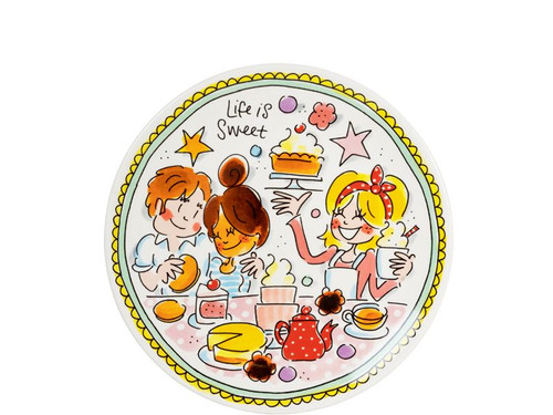 Taartbord ⌀18 cm mint rand – Blond Amsterdam