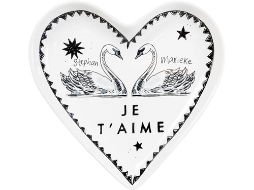 Hartvormige schaal Je t'aime Ø22cm