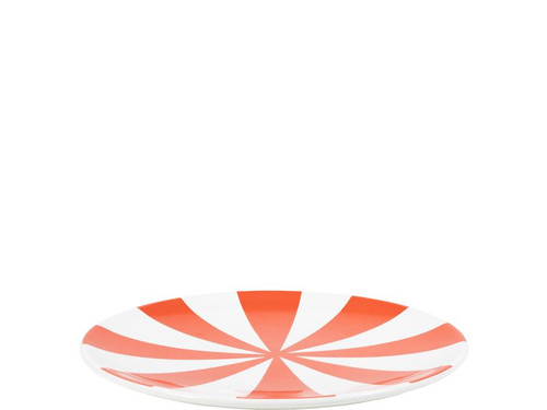 Taartbord ⌀18cm rode strepen