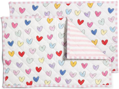 Set placemats (2 stuks) Hartjes – Blond Amsterdam