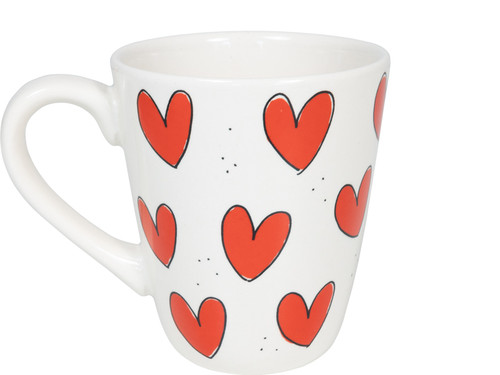 Custom: Beker Rode hartjes 0,35L