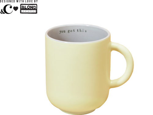 Geel kopje met oor - You got this | 500001 | officiële webshop van Blond Amsterdam