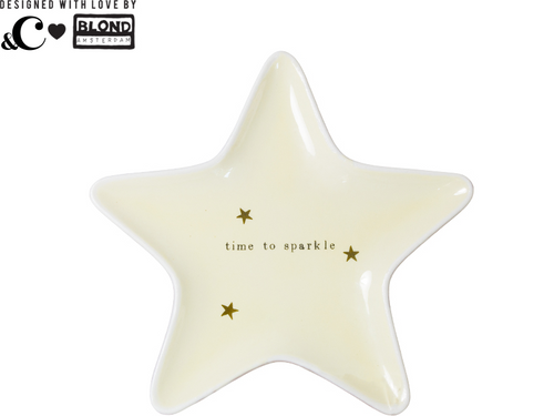 Geel sterrenbordje - time to sparkle – Blond Amsterdam