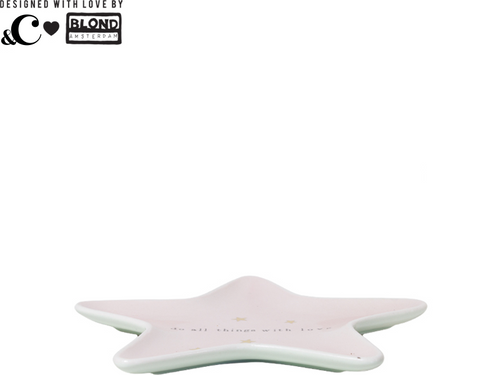 Roze sterrenbordje - do all things with love