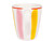 Custom: Beker 0.35L Even Bijkletsen Everyday Stripes Pink Yellow