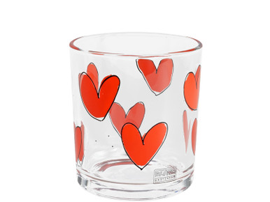Glas Rode Hartjes