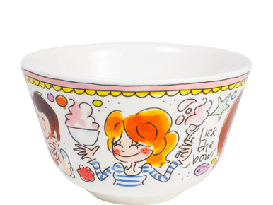 Kom ⌀14cm Roze Rand