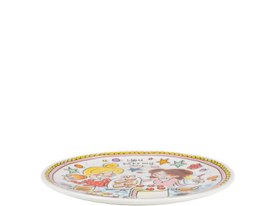 Taartbord ⌀18 cm roze rand
