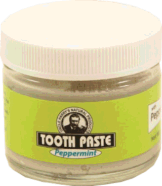 Uncle Harry's peppermint toothpaste, 3 oz glass jar