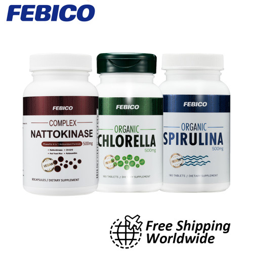 Promote holistic well-being with Chlorella for digestive health, Spirulina for immune support, and Nattokinase for cardiovascular wellness. This powerful trio nurtures your body from within, fostering a balanced and resilient foundation for overall health. Promote holistic well-being with Chlorella for digestive health, Spirulina for immune support, and Nattokinase for cardiovascular wellness. This powerful trio nurtures your body from within, fostering a balanced and resilient foundation for overall health.