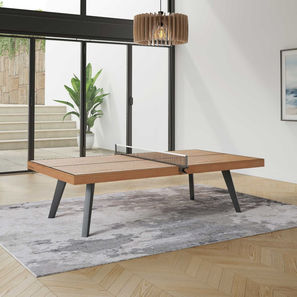 Harper Ping Pong Table | Walnut & Gunmetal Gray | Plank & Hide