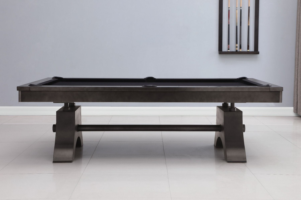 Plank and Hide Jaxx Pool Table - 8 Feet, Gunmetal Grey