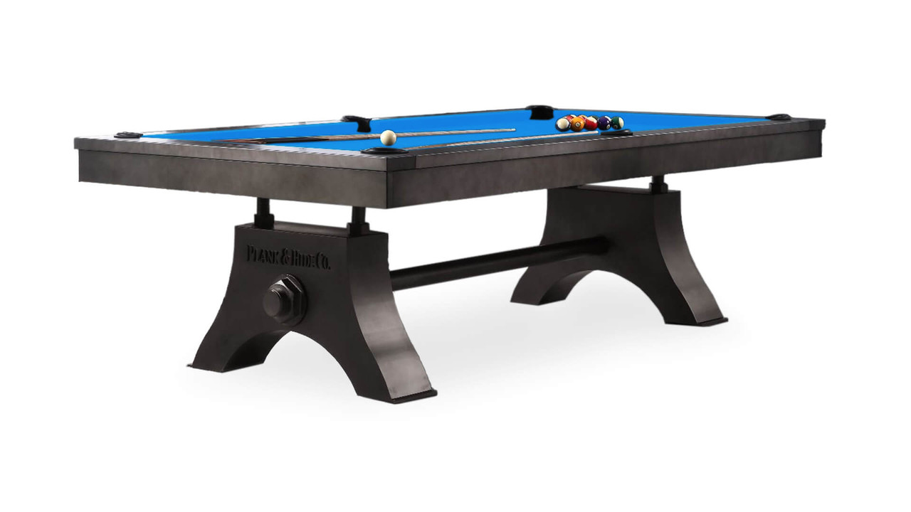 Plank and Hide Jaxx Pool Table - 8 Feet, Gunmetal Grey