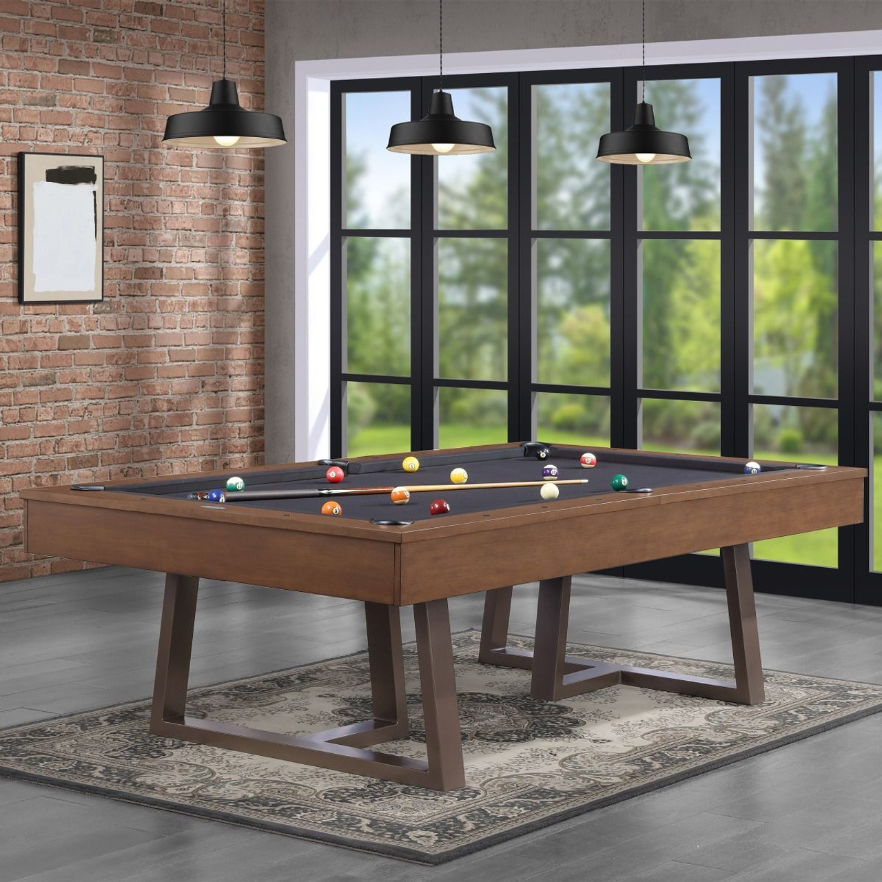 Axial Pool Table | 8 Foot | Whiskey or Smoke Finish | Black ...