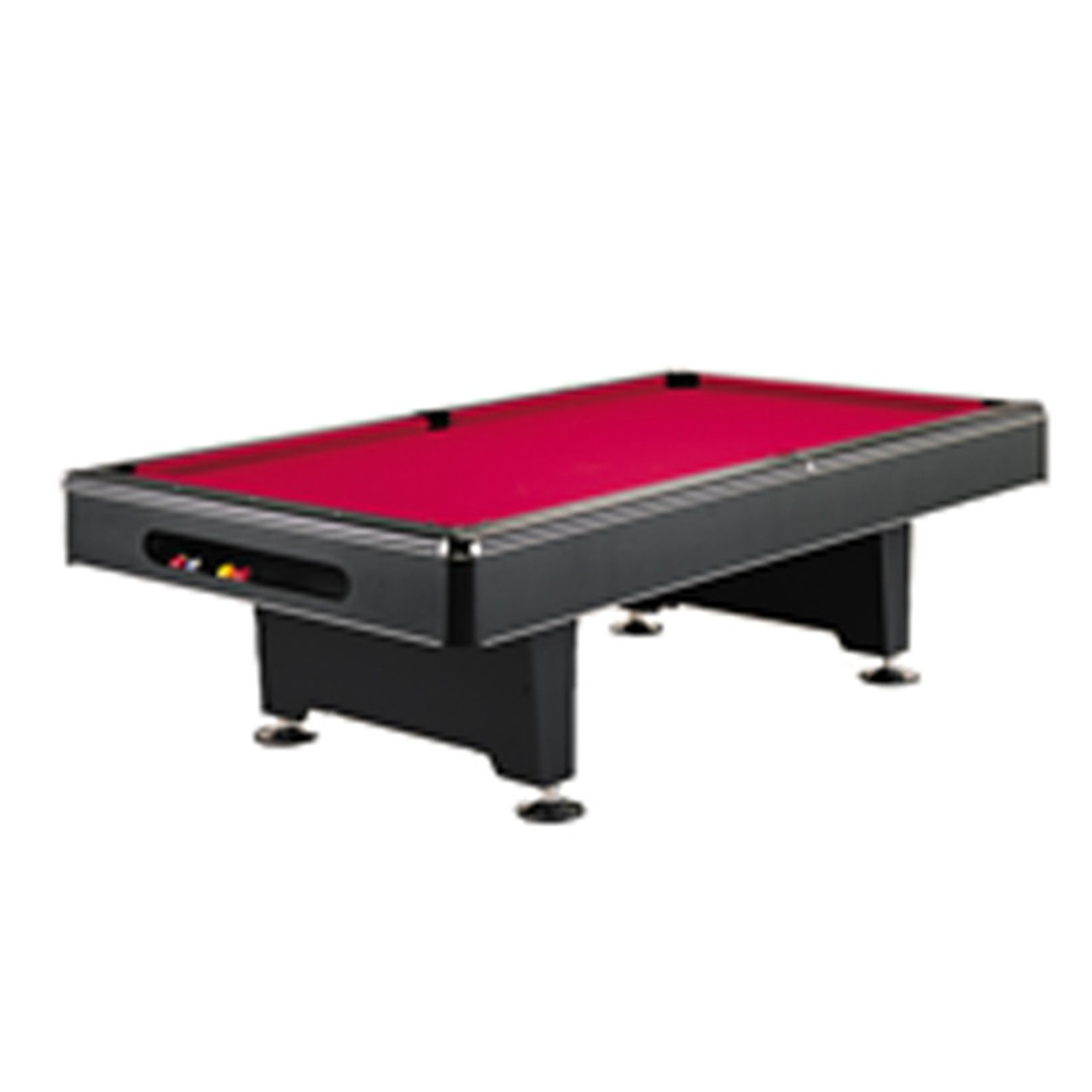 black and red pool table