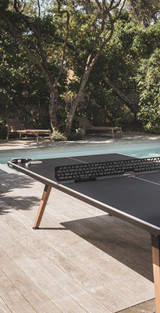 ORIGIN Outdoor Ping Pong Table - Convertible - Mid Size | Black or White Frame | Cornilleau
