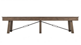 Isaac Shuffleboard Table | 12 foot and 14 foot | Silvered Oak finish | Oak Wood | Plank and Hide | SKU# 11052