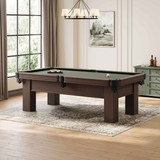 Elias Pool Table | 8 Foot | Shadow Grey | Plank and Hide | P&H | SKU #11072