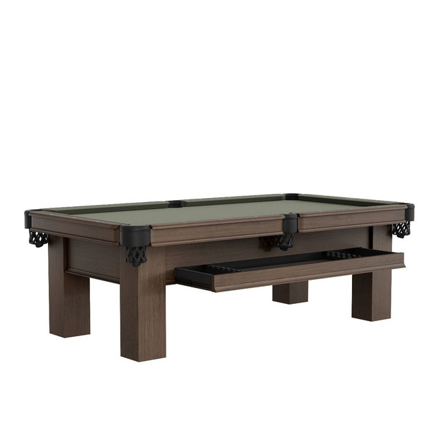 Elias Pool Table | 8 Foot | Shadow Grey | Plank and Hide | P&H | SKU #11072