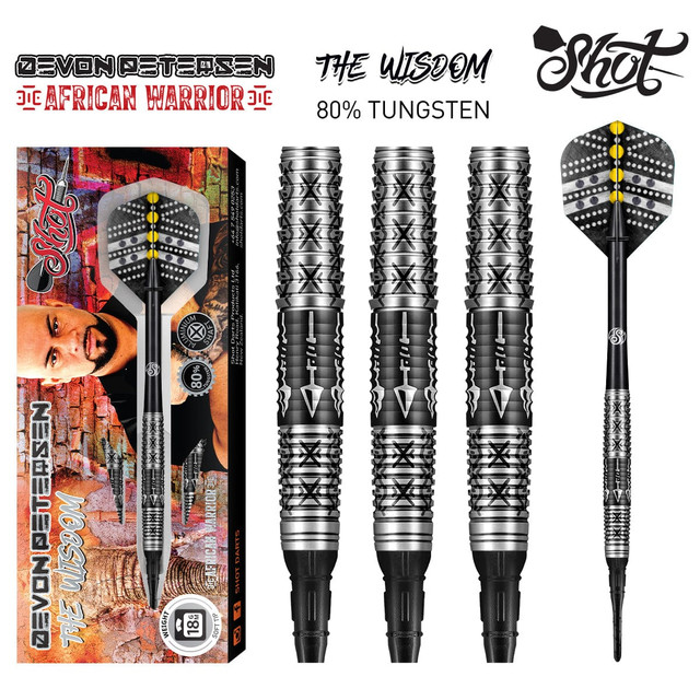 Devon Petersen Wisdom Steel Tip Dart Set 23gm - Prestige Billiards