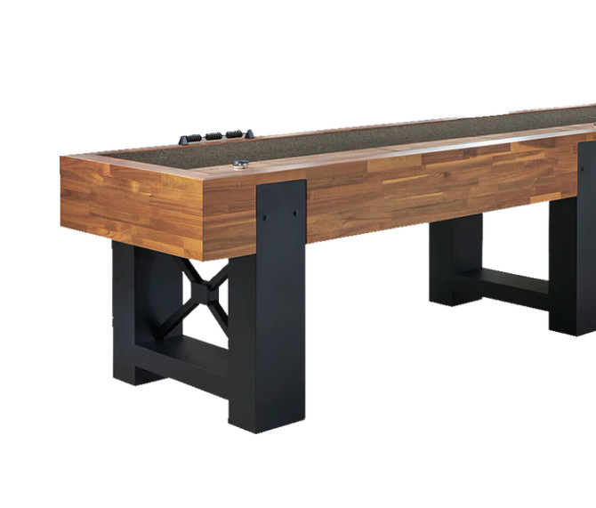 Knoxville Shuffleboard | 12 Foot | Espresso |Acacia and Matte Black| American Heritage